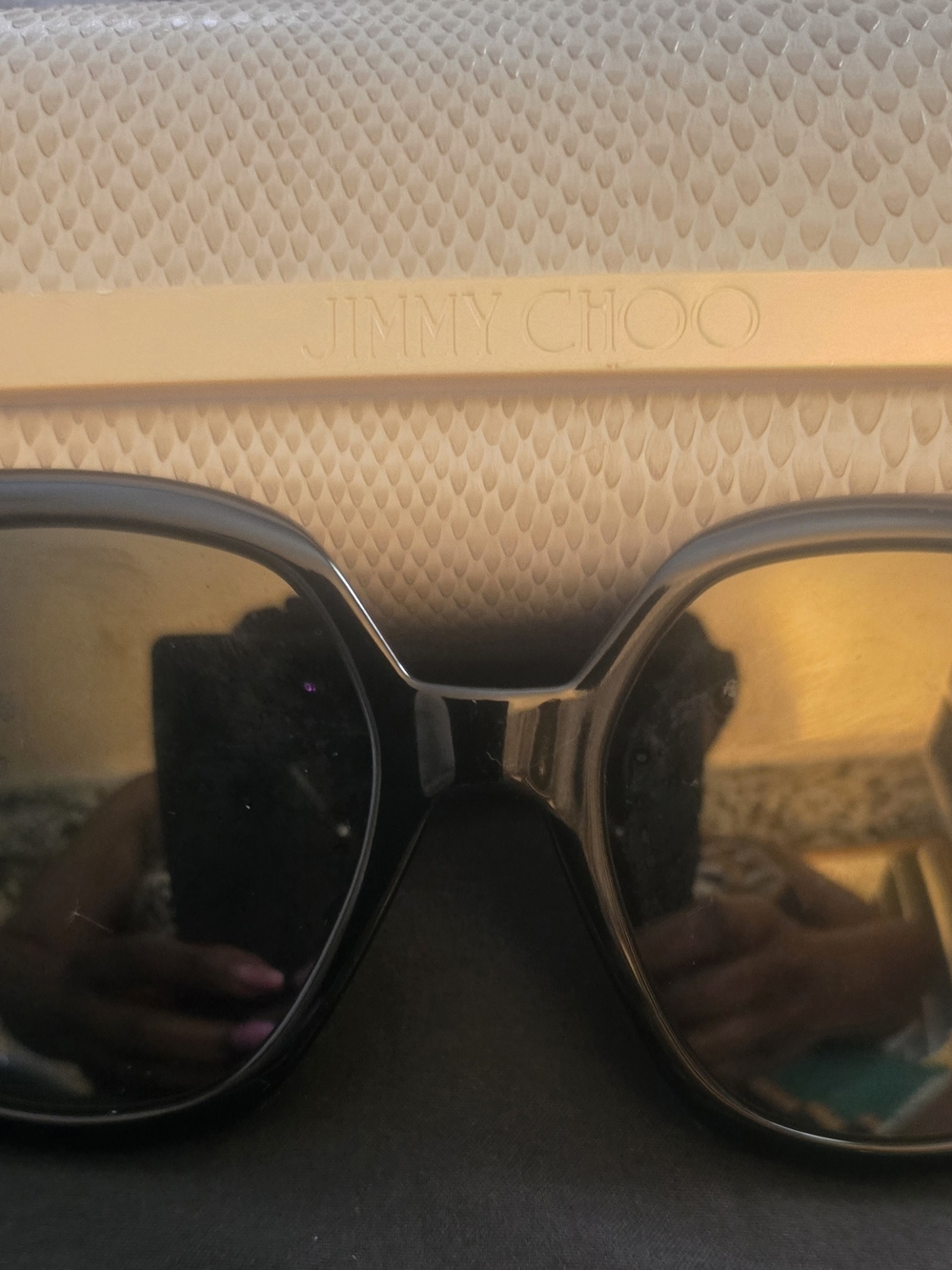 Jimmy Choo Black Oversized Women's Sunglasses